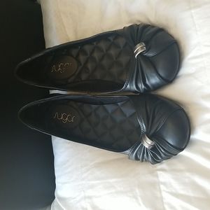 Final Price-Sugar Brand Black Closed Toe Wedges, Size 9